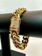 Gold Plate Cuban Curb Link Bracelet