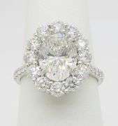 Designer Rahaminov GIA 3.84CTW Earth Mined Oval Diamond Ring