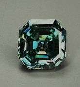 Huge 8 Ct Paraiba Green Asscher Cut Fire Moissanite