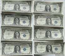 Eight $1 1935 A Silver Certificates