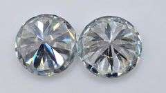 Dazzling 1.5 Cttw Matching Pair Sparkink White Lab Simulated Diamonds Solitaires