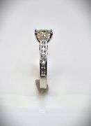 Sparkling 2.75 Ct Ambeer Ice Princess Cut Lab Simulated Diamond Ring