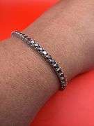 14K White Gold Black Diamond Tennis Bracelet