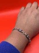 18K White Gold Black and White Diamond Tennis Bracelet