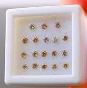 Untreated! .64ct set of real Champagne Diamonds!