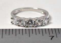 CZ Gemstone Ring in Sterling Silver