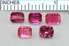 Hot, Hot, Hot Pink Tourmaline - Lot of 5
