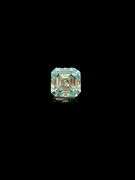 Large 7 Ct Paraiba Blue Green Asscher Cut Fire Moissanite
