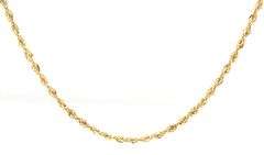 10kt Yellow gold 20-inch rope chain necklace