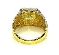 Men's 14 Kt  Yellow Gold Plate 6.85 Ct Lab Simulated Diamond Ring