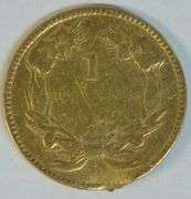 Scarce 1855 Type Two $1 Gold Piece with solder