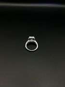 18K White Gold Princess Cut 3.21 Carat Diamond Ring