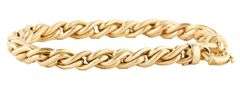 Milor Textured and Polished Twisted Link Bracelet in 14K