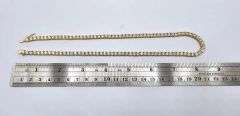Sparkling 18 Kt Yellow Gold Plated 18.5 Cttw Lab Simulated Diamond Tennis Necklace