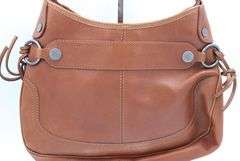 Celine leather zipper chain hobo bag