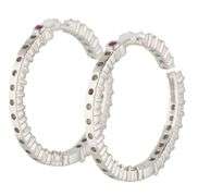 Roberto Coin 1.10ctw Round Diamond Inside Out Hoop Earrings in 18K
