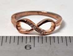 CZ  Gemstone Infinity  Ring in Sterling Silver