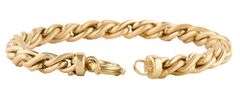Milor Textured and Polished Twisted Link Bracelet in 14K