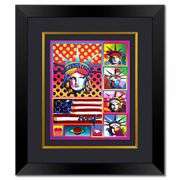 5 Liberties and Flag by Peter Max
