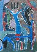 Rare All Original Mixed-Media On Paper by Romgo