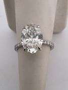 CERTIFIED BRAND NEW 14K WHITE GOLD DIAMOND ENGAGEMENT RING. 4.75 CARATS.