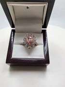 Unbelievable ! 5 CT Fancy Vivid Pink Lab Diamond setting in 14k gold Ring, Certified.