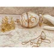 Imperial 24K Gold with Austrian Crystals Fabergé Egg & Pendant