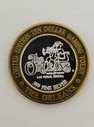(Lot of 5) Silver Limited Edition Casino Gaming Tokens