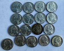 Nineteen Frosty White BU S War Nickels