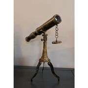 Brass Twin-Barrel Spyglass Telescope with Stand