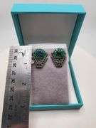 Extremely fine Victorian Emerald and diamonds and sapphire earrings