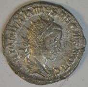 Lustrous Near Mint Herennius Etruscus Roman Silver Antoninianus, 251 AD