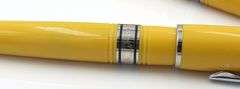 Waterman rare charlston yellow 18kt fountian pen and ball point pen set