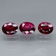 Outstanding color! 6.08ct real violet red Rhodolite Garnet set!!