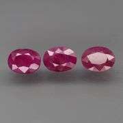 Three REAL Burmese Rubies weighing almost 2cts EACH!!!