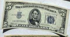 Near Unc $5 1934 B Silver Certificate