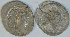 2 Different Roman Silver Antoninianus coins, 253 to 268 AD