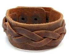 Group lot of 6 leather bracelets