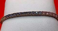 14K Rose Gold Multi Colored Sapphire Tennis Bracelet