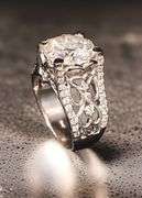 Huge 6.25 Ct Sparkling White E-F Fire Moissanite Ring