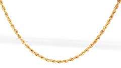 14KT Yellow gold rope chain necklace