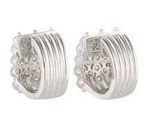 2.25ctw G SI Diamond 5-Row Hoop Earrings in 14K White Gold