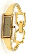 Gucci gold tone Horsebit quartz watch