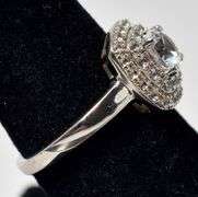 Cz Gemstone Ring in Sterling Silver