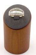 14kt Yellow gold 1.75ctw RBC and Baguette 3 row diamond band