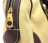 Celine gold and brown durable handle bag
