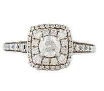 Pnina Tornai 1.00ctw Round Diamonds Double Frame Engagement Ring in 14K