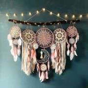 5-Piece Boho Moon Dream Catchers