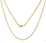 10kt Yellow gold rope chain necklace