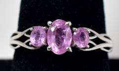 Pink Topaz Gemstone Ring in Sterling Silver